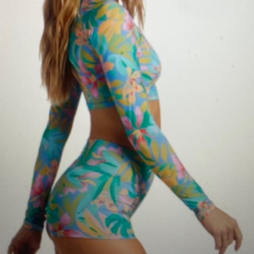 NWT BILLABONG Tropic Daze Rash guard set (XL) - Picture 2 of 8